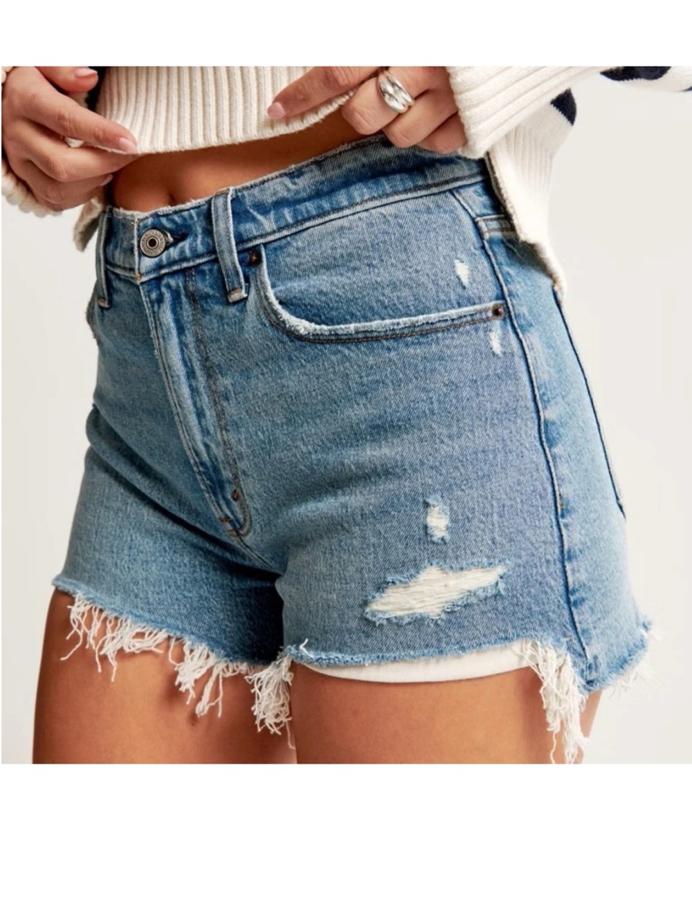 Abercrombie & Fitch Curve Love High Rise Mom Short 32 NWOT
